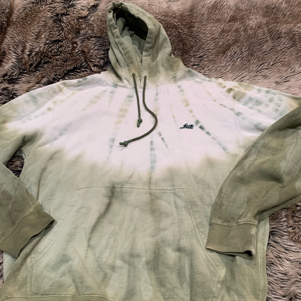 Lost Enterpises Green Tie Dye Hoodie Size  S